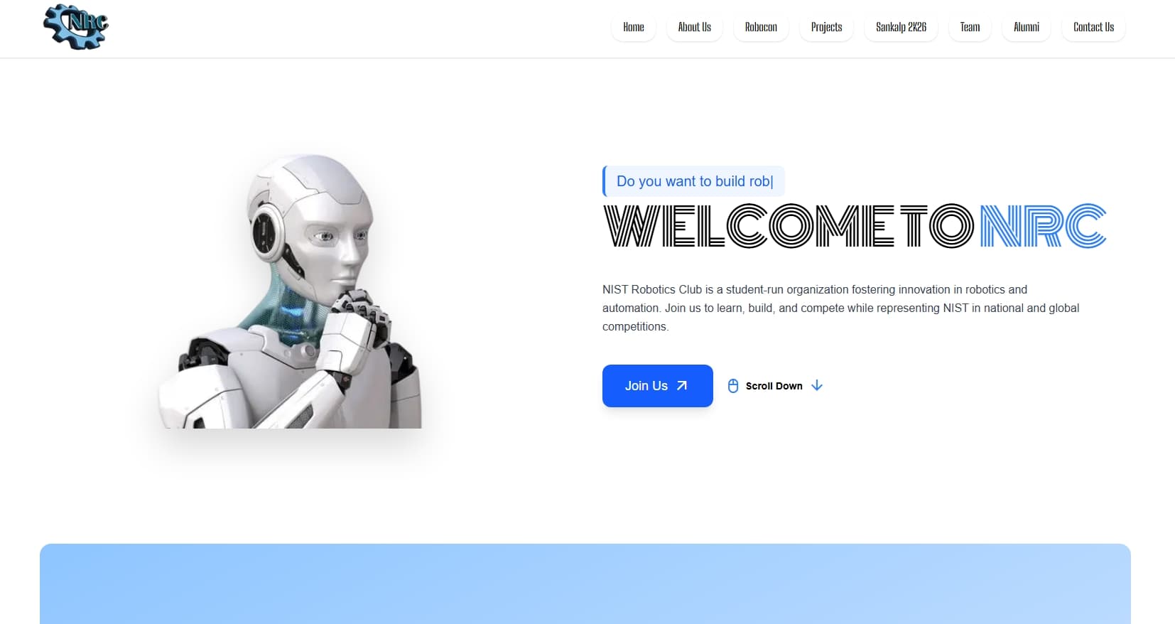 NIST Robotics Club Website